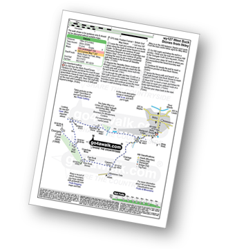 Map with easy-to-follow route details for walk wy127 West Buck Stones (Ilkley Moor) from Ilkley pdf