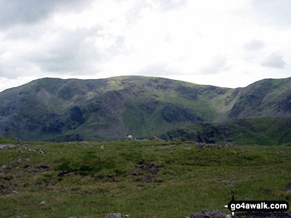 The Old Man of Coniston (left) and Brim Fell from near Low Water