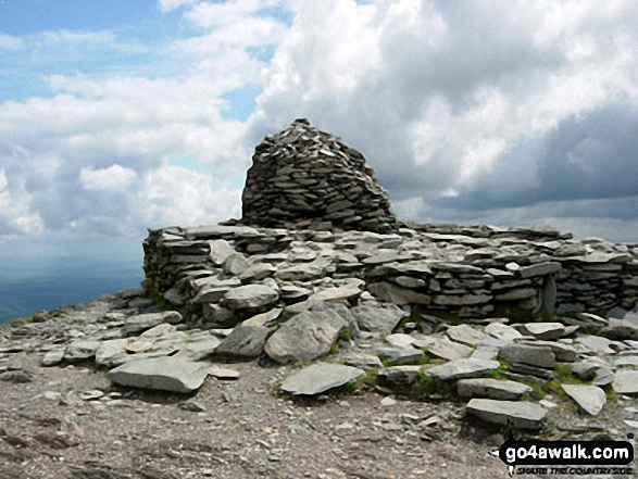 Walk c210 The Old Man of Coniston from the Walna Scar Road, Coniston - The summit cairn on The Old Man of Coniston