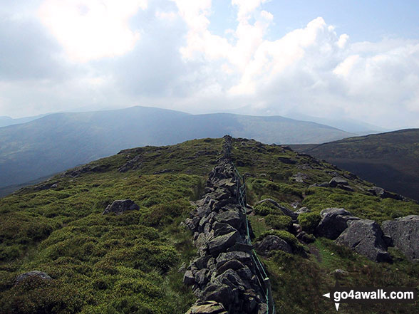 Walk cw172 Tal y Fan, Foel-ganol and Yr Orsedd from Bwlch y Ddeufaen - The Carneddau from the summit of Tal y Fan