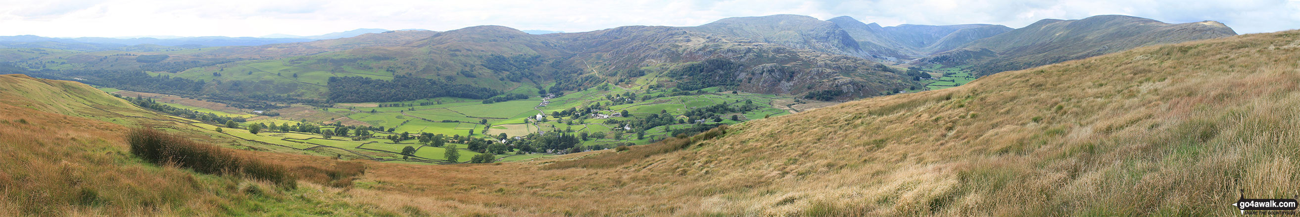 The Kentmere Valley from the summit of Hollow Moor (Green Quarter Fell)