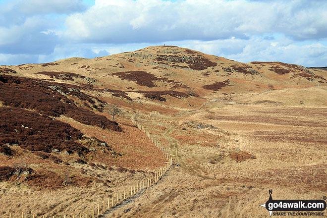 Walk c472 The Naddle Horseshoe from Hazel Shaw - Hugh's Laithes Pike from Kit Crag (Naddle Forest)