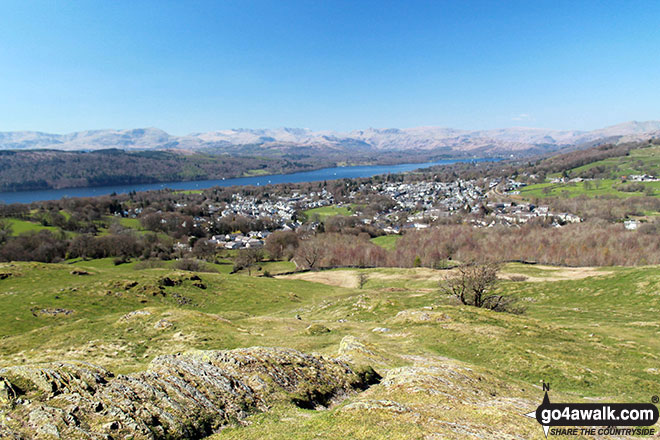 Lake Windermere and Bowness-on-Windermere from the summit of School Knott