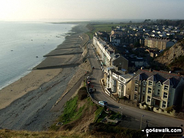 Walk gw184 Llanystumdwy and Afon Dwyfach from Criccieth - Looking West from Criccieth Castle