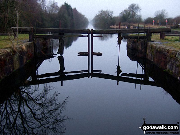 Walk c119 Canal Foot, Morecambe Bay and Birkrigg Common from Ulverston - Former lock gates at Canal Foot, the entrance to the Ulverston Canal