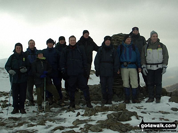 Me and the crew on Hindscarth in The Lake District Cumbria England