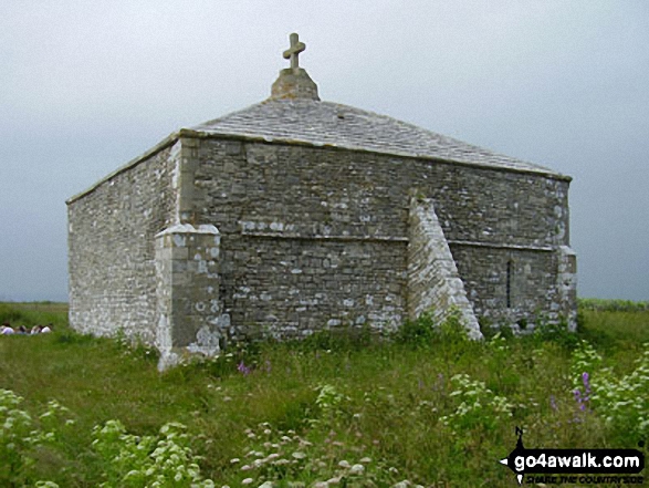 Walk do142 St Aldhelm's Head (St Alban's Head) from Worth Matravers - St Aldhelm's Chapel on the South West Coast Path