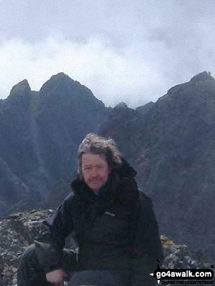 Atop Sgurr Na Banachdich with the southern Cuillin Ridge In the background