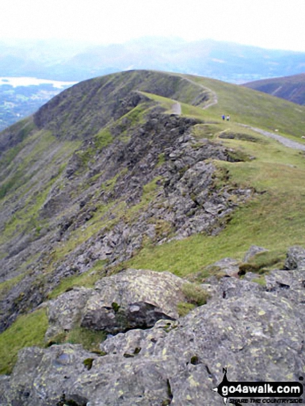 Walk Gategill Fell Top walking UK Mountains in The Northern Fells The Lake District National Park Cumbria, England