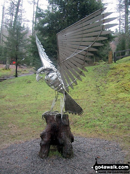 Sculpture outside Whinlatter Forest Park Visitors Centre