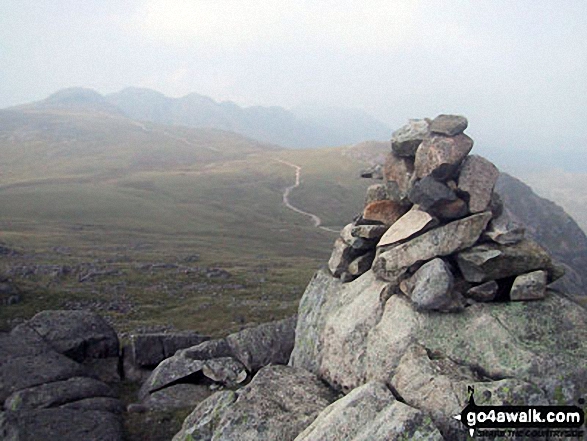 Crinkle Crags from the summit cairn on Cold Pike