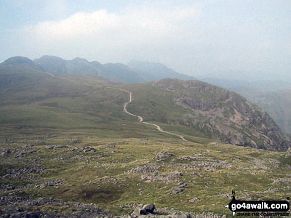 Crinkle Crags and Great Knott from Cold Pike