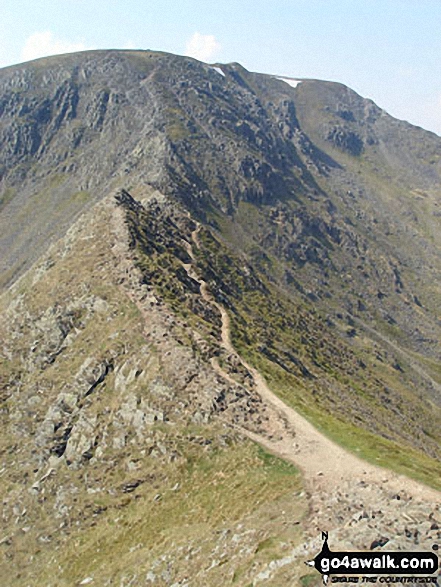 Walk c427 Helvellyn via Striding Edge from Patterdale - On Striding Edge