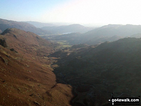 The Far Easdale Valley with Helm Crag (left) and Loughrigg (centre distance) from Brownrigg Moss