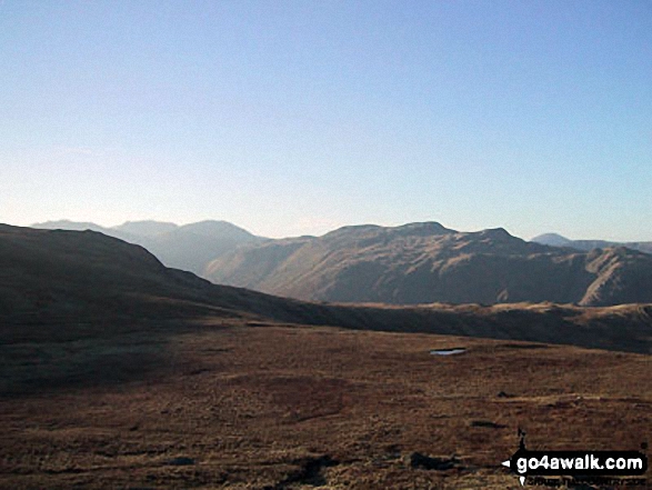 Walk c369 High Raise, Ullscarf and Grange Fell from Rosthwaite - The Borrowdale Fells from Greenup Edge