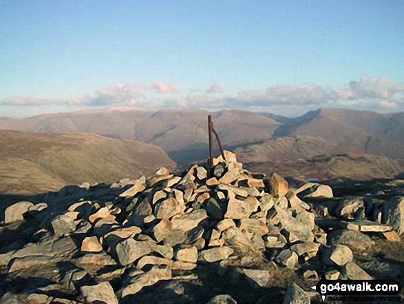 Walk c369 High Raise, Ullscarf and Grange Fell from Rosthwaite - Low White Stones summit