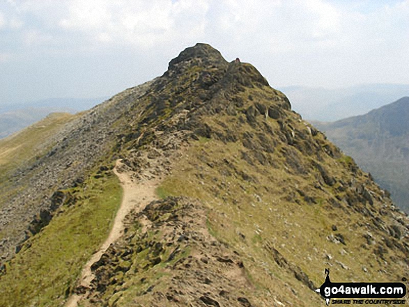 Walk c427 Helvellyn via Striding Edge from Patterdale - Striding Edge summit