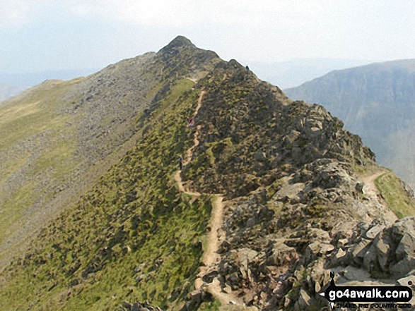 The 'easier' path on the north side of Striding Edge