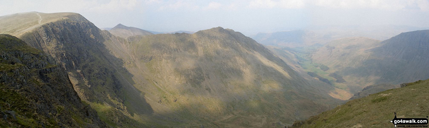 Nethermost Pike, Helvellyn and Striding Edge from High Crag (Helvellyn)