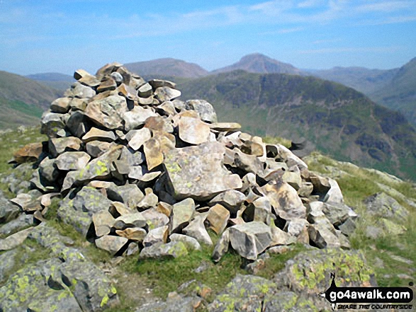 Walk c423 The Wast Water Round from Wasdale Head, Wast Water - Middle Fell (Wasdale) summit cairn