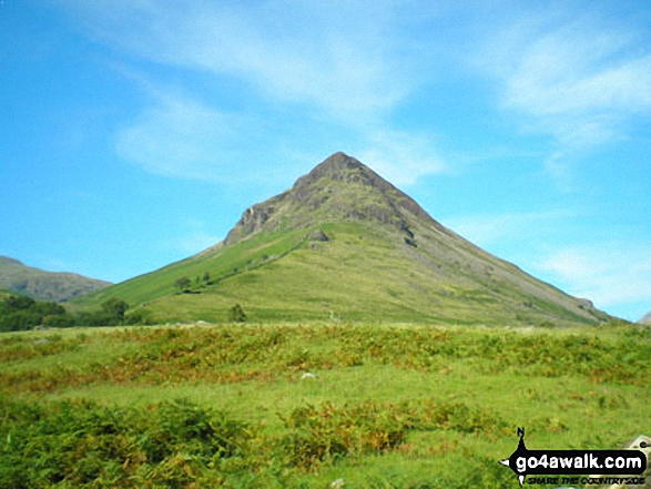 Walk c343 Pillar and Red Pike from Wasdale Head, Wast Water - Yewbarrow from Wasdale Head (near the campsite)