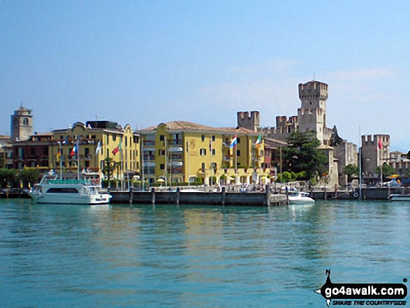 Sirmione Port and Castle from the Desenzano del Garda Ferry, Lake Garda