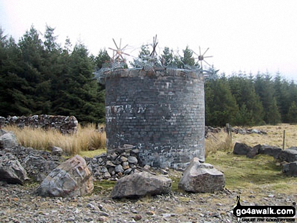 Walk c344 Aye Gill Pike and Snaizwold Fell from Dent - Tunnel air shaft on Snaizwold Fell