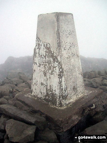 Cadair Idris (Penygadair) summit trig point