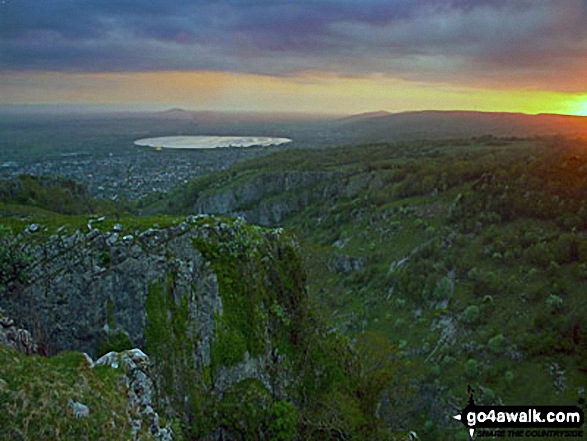 Walk so110 Beacon Batch from Cheddar Gorge - Cheddar Gorge at Sunset