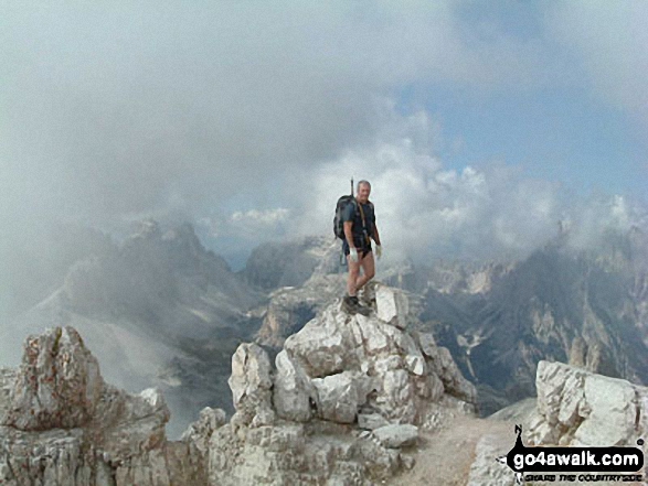 My brother Jock on Monte Paterno in Italian Dolomites Misurina Italy