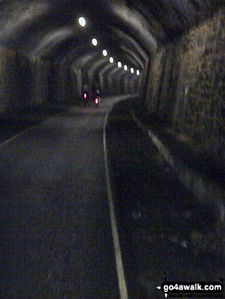 Walk d206 Monsal Dale and Ashford in the Water from Bakewell - In the recently reopened Litton Tunnel on the Monsal Trail