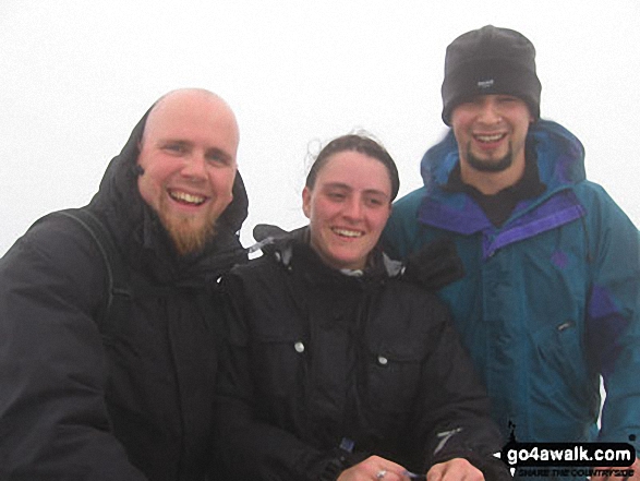 Me, Budgie and Nicky on Snowdon (Yr Wyddfa) in Snowdonia Gwynedd Wales