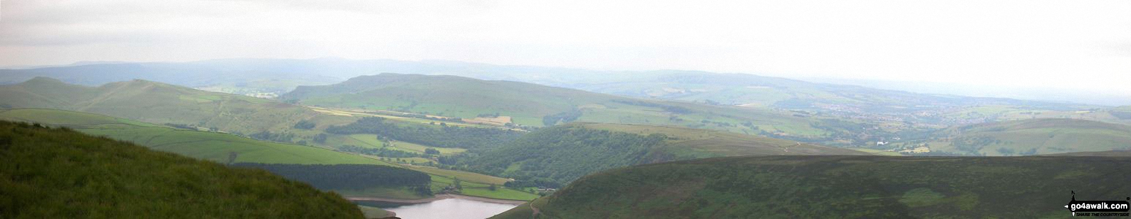 Walk d186 Kinder Scout and Kinder Downfall from Bowden Bridge, Hayfield - *Kinder Reservoir from Kinder Downfall