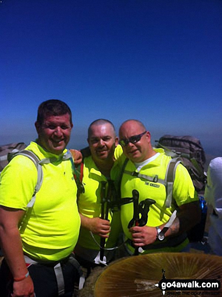 Walk gw140 Snowdon via The Rhyd-Ddu Path - On the summit of Snowdon (Yr Wyddfa)