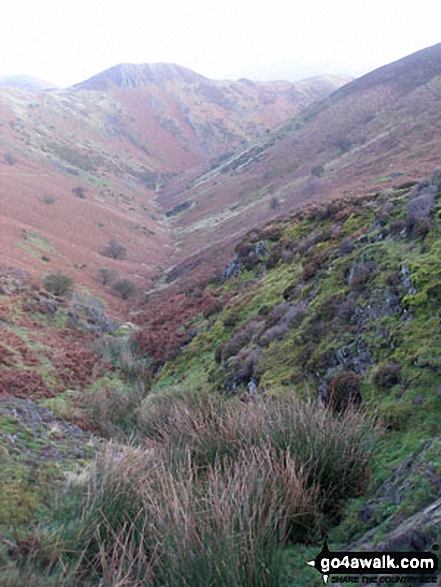 Walk sh102 Pole Bank and The Long Mynd from Church Stretton - Cross Dyke from Townbrook Valley, The Long Mynd