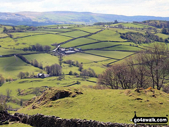 Green Bank Farm and Broughton Mills from the bottom of Hovel Knott