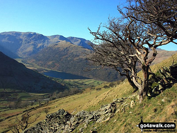 Walk c333 The Dovedale Round - Dove Crag, Hart Crag and Fairfield dominate the skyline beyond Brothers Water