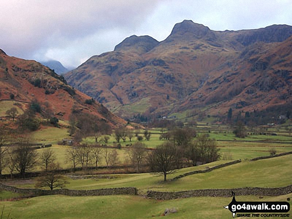 The Langdale Pikes from Great Langdale