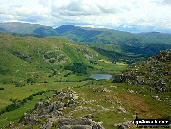 Walk c303 Swirl How and Wetherlam from Little Langdale - Little Langdale from Wetherlam Edge