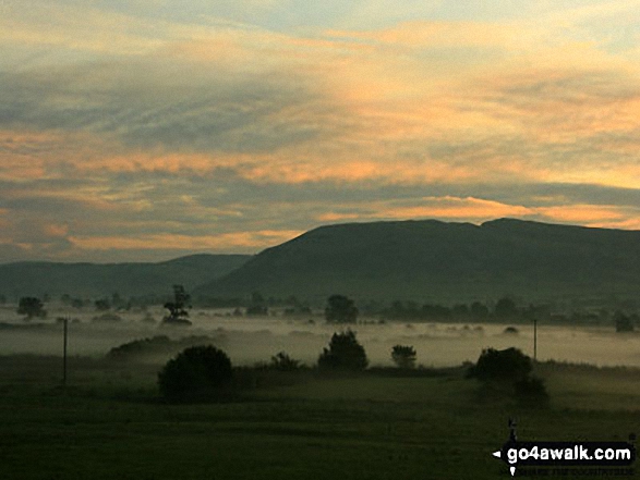 Daybreak over Farleton Fell from near Milnthorpe