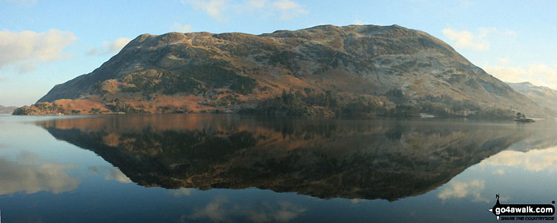 Walk c198 The Southern Shore of Ullswater from Glenridding - High Dodd (Sleet Fell) and Place Fell across Ullswater from Mossdale Bay near Glenridding