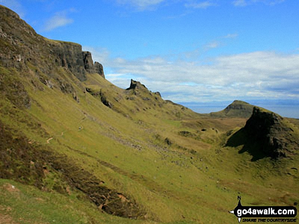 The Quiraing on the lower slopes of Meall na Suiramach