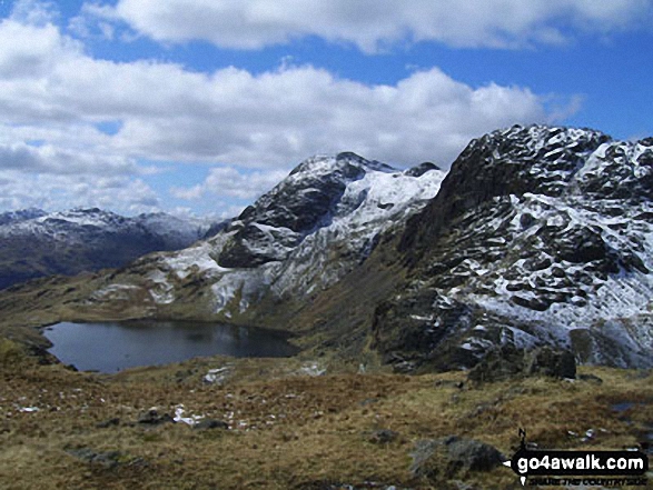 Stickle Tarn, Harrison Stickle and Pavey Ark from near Blea Rigg