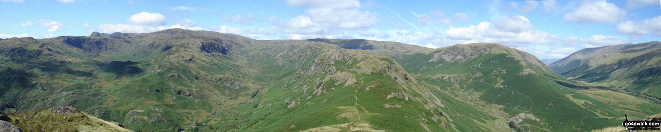 Grasmere Common, Easedale and The Greenburn Horseshoe from Helm Crag