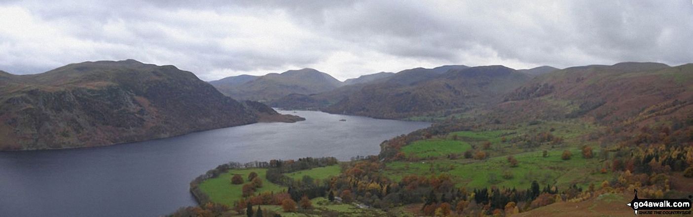 Walk c352 Gowbarrow Fell (Airy Crag) from Aira Force - *Place Fell, Ullswater and Glencoyne Park from Gowbarrow Fell (Airy Crag)