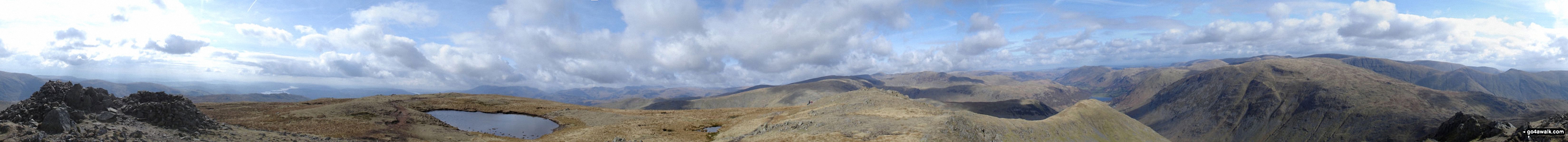 360 Degree Panorama from the summit of Red Screes