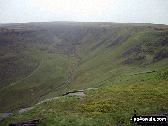 The top of Chew Brook and Chew Reservoir from the Stable Stones Brow (Hoarstone Edge)