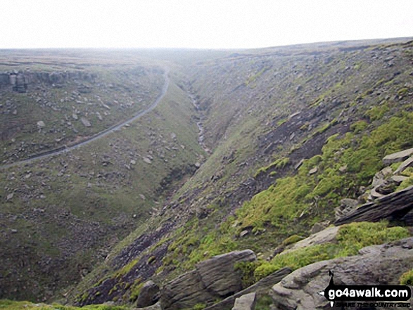 Looking back to Chew Brook and Chew Reservoir from the Stable Stones Brow (Hoarstone Edge) ridge