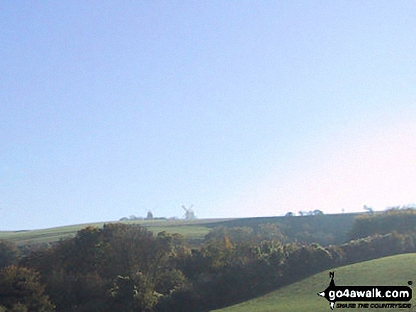 Walk ws140 Jack and Jill and Wolstonbury Hill from Clayton - Jack and Jill Windmills from Clayton