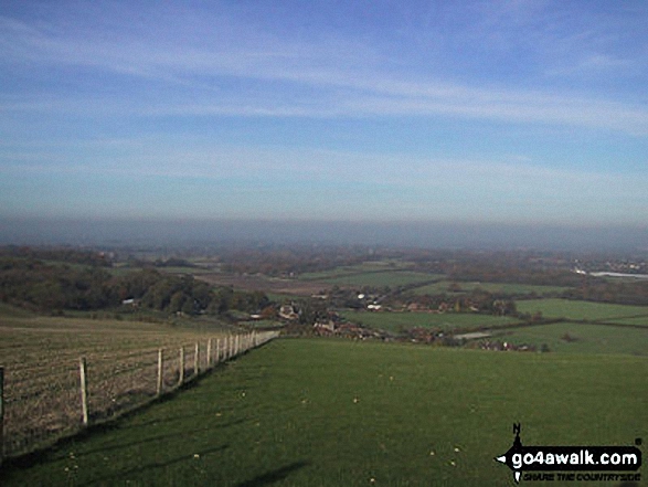 Walk ws140 Jack and Jill and Wolstonbury Hill from Clayton - Clayton from Jack and Jill Windmills